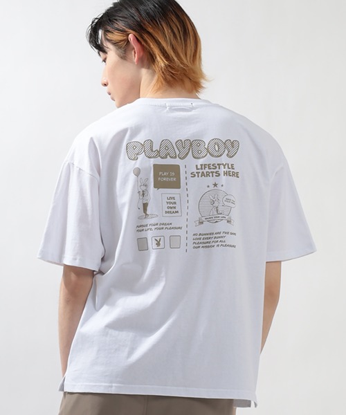 PLAYBOY（プレイボーイ） tシャツ 「PLAYBOY／プレイボーイ」レトロ