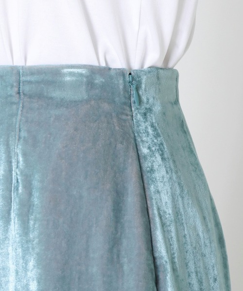 DRESSLAVE スカート velvet chambray color midi skirt
