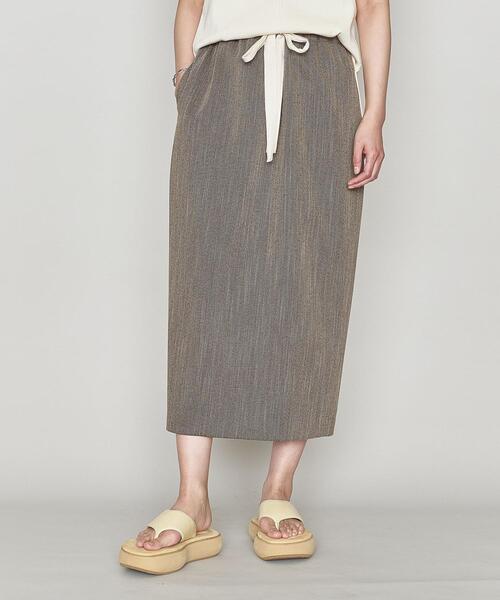 美品 ASTRAET アストラット ヘリンボーン ウエストドロー タイトスカート スカート ＜ASTRAET（アストラット）＞P/R ヘリンボーン