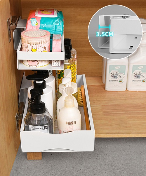 aimoha（アイモハ） 収納 隙間収納スライド引き出し式 貼り付け収納