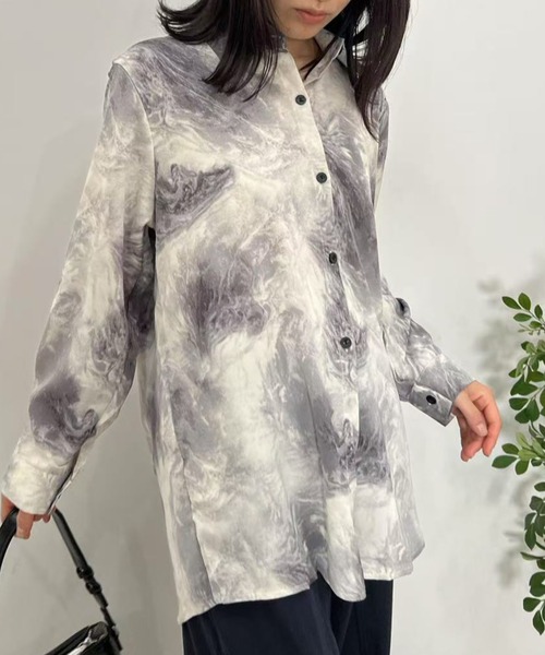 ブラウス シャツ ニュアンス柄シャツ レディース メンズ ブラウス シャツ ニュアンス柄シャツ レディース : ZOZOTOWN