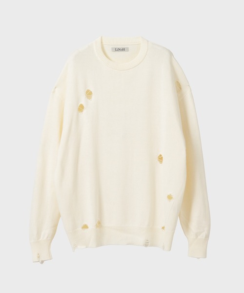 LiNoH セーター ニット 「LiNoH」DAMEGE KNIT PO/ダメージニット