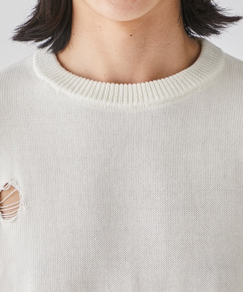 LiNoH（リノー） セーター ニット 「LiNoH」DAMEGE KNIT PO/ダメージ 