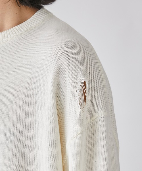 LiNoH（リノー） セーター ニット 「LiNoH」DAMEGE KNIT PO/ダメージ 