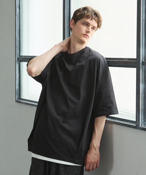 CTHY tシャツ ポンチ＆クールマックスビッグシルエットタック入りT