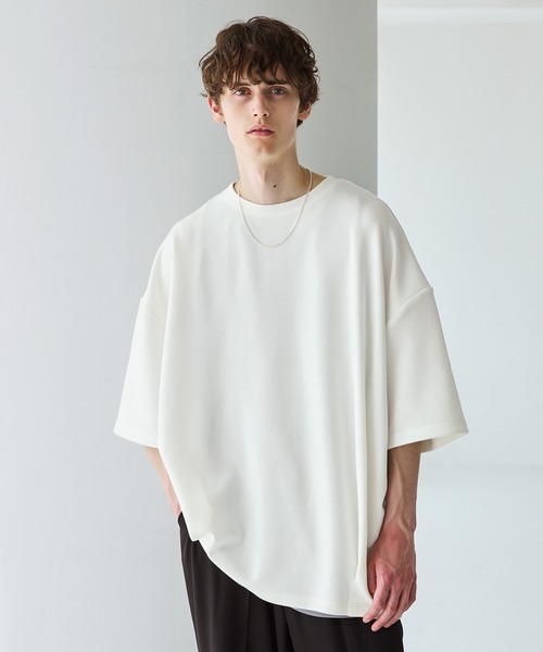 CTHY tシャツ ポンチ＆クールマックスビッグシルエットタック入りT
