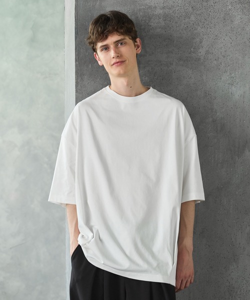 CTHY tシャツ ポンチ＆クールマックスビッグシルエットタック入りT