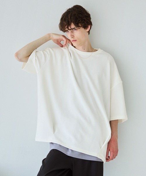CTHY tシャツ ポンチ＆クールマックスビッグシルエットタック