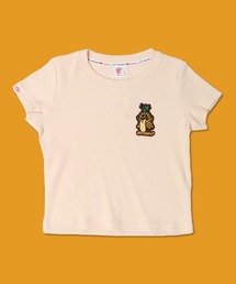 tシャツ GRAF＆WU ゴースト刺繍 クロップド丈 スリムフィット 半袖Tシャツ レディース GRAF＆WU tシャツ ゴースト刺繍 クロップド丈 スリムフィット