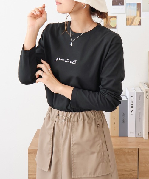 Social GIRL（ソーシャルガール） tシャツ 筆記体ロゴロングTシャツ