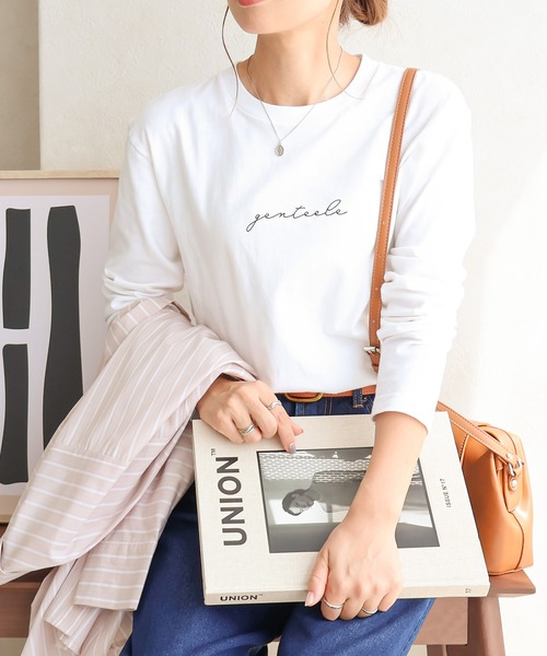 Social GIRL（ソーシャルガール） tシャツ 筆記体ロゴロングTシャツ