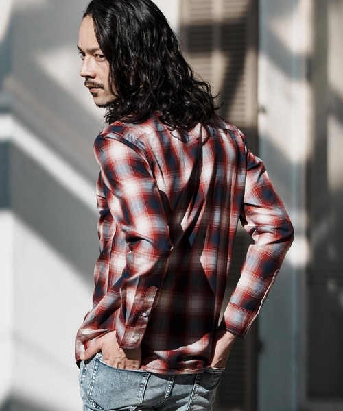 CAMBIO シャツ ms5562- モダールオンブレチェックスキッパーシャツ