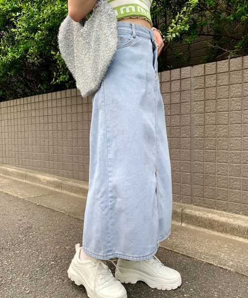 DIANTE デニムタイトロングスカート　スリット Layered slit denim skirt | DIANTÉ (ディアンテ)公式通販サイト