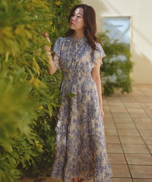 ワンピース Feroux ラッフルバイカラートリム ワンピース / Feroux | ファッション