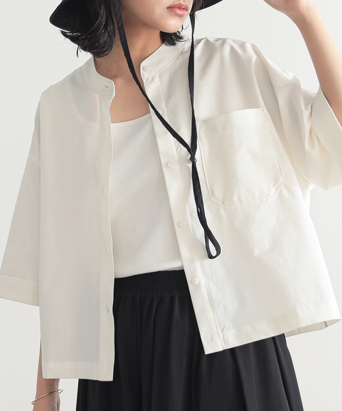for/c（フォーシー） ブラウス シャツ 「新色追加」ドライバンドカラー