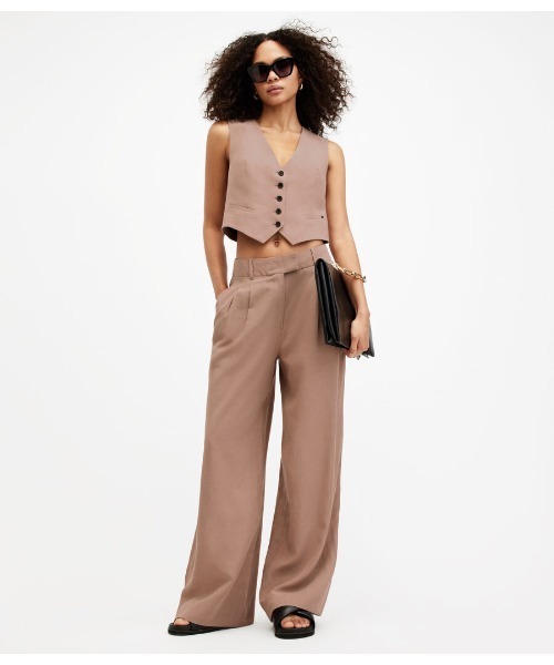 ALLSAINTS（オールセインツ） スラックス パンツ DERI LYN LINEN BLEND