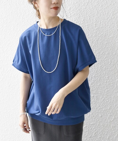 【NAVY】コクーンスリーブ Tシャツ コクーンスリーブ Tシャツ