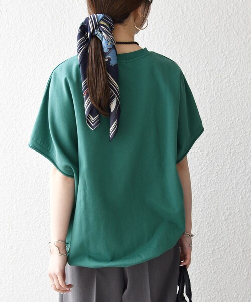 tシャツ SHIPS any:「洗濯機可能」インレイ コクーン ショートスリーブ プルオーバー レディースの画像