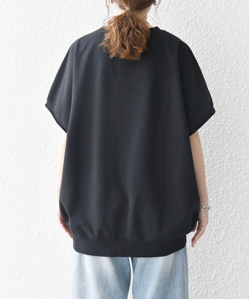 tシャツ SHIPS any:「洗濯機可能」インレイ コクーン ショートスリーブ プルオーバー レディースの画像
