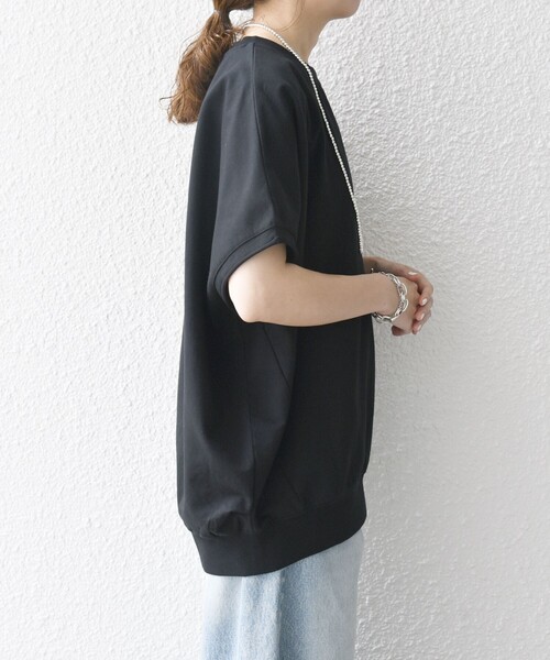 tシャツ SHIPS any:「洗濯機可能」インレイ コクーン ショートスリーブ プルオーバー レディースの画像