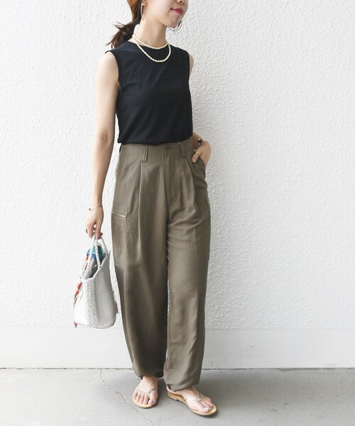 SHIPS（シップス） カーゴパンツ 「手洗い可能」裾 ドロスト カーゴ