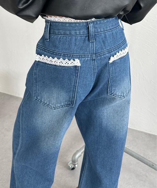 デニムレースドッキングパンツ　sedacle
 girl sedacle girl（セダクルガール）の「デニムレースドッキング