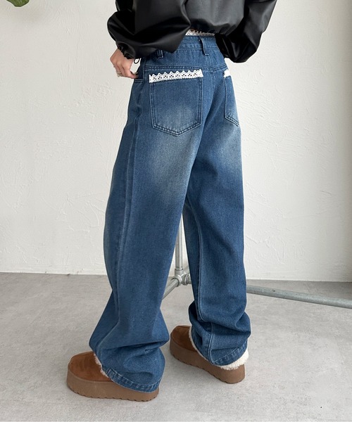 sedacle girl ジーンズ デニム デニムパンツ ウエストレース