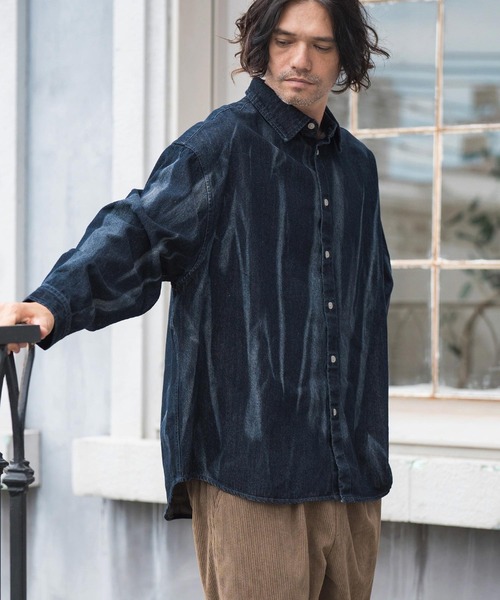 CAMBIO（カンビオ） シャツ ms5771- Wrinkled 10oz Cotton Denim