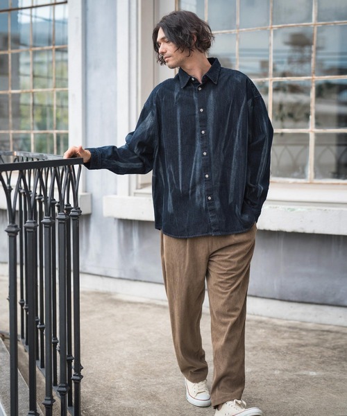 CAMBIO(カンビオ) シャツ ms5771- Wrinkled 10oz Cotton Denim CAMBIO(カンビオ) シャツ ms5771- Wrinkled 10oz Cotton Denim