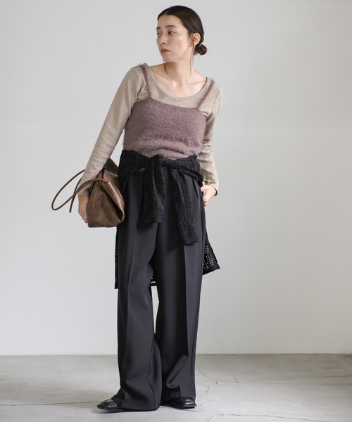 【新品同様】ハイク　ニットビスチェ　ベスト　クロップドキャミ　コットンカシミヤ 1536303_info_20221229_121145_2