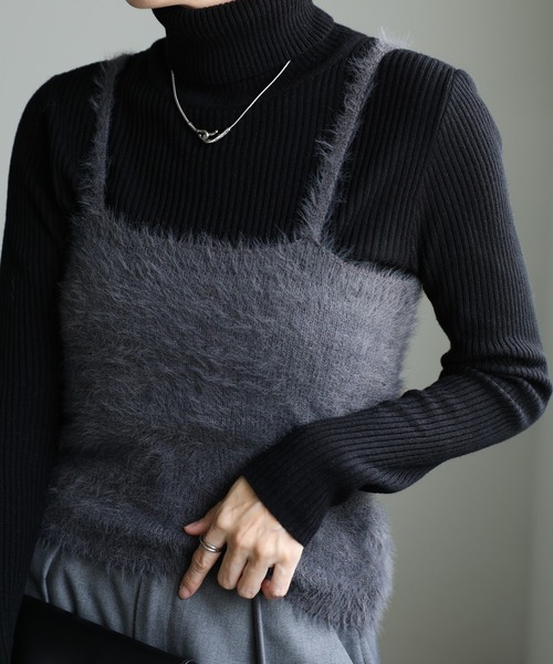 select MOCA（セレクトモカ） ベスト ジレ シャギーニットキャミ