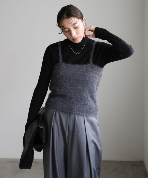 select MOCA（セレクトモカ） ベスト ジレ シャギーニットキャミ