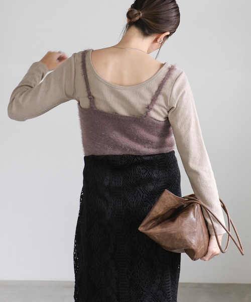 【新品同様】ハイク　ニットビスチェ　ベスト　クロップドキャミ　コットンカシミヤ 1536303_info_20221229_121145_2