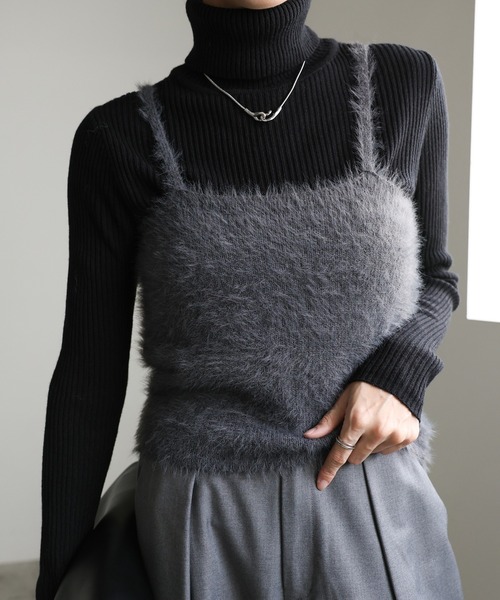 select MOCA（セレクトモカ） ベスト ジレ シャギーニットキャミ