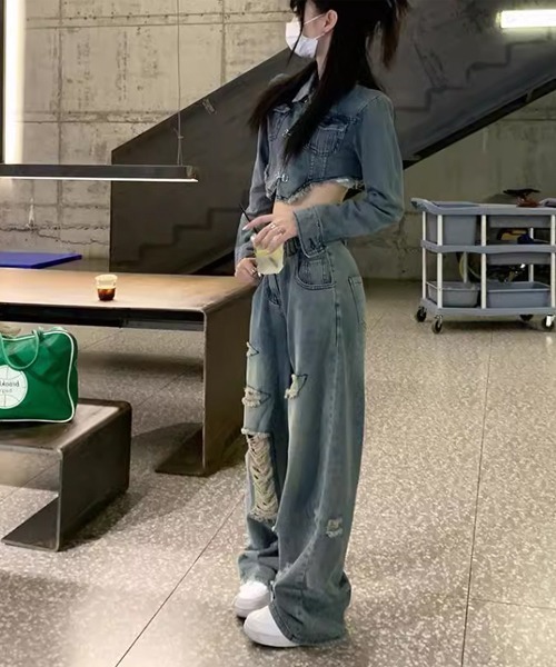 i-dare ジーンズ デニム デニムパンツ 「i-dare」アシンメトリー