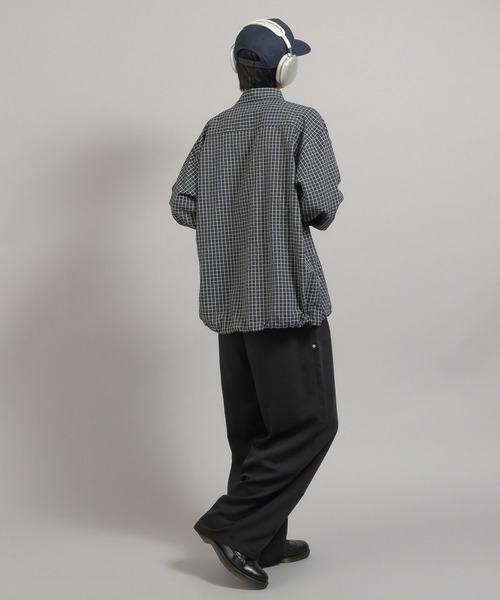 メンズ レトロ ルーズ チェック柄 シャツ Perushu シャツ レトロチェック刺繍シャツ メンズ レディース