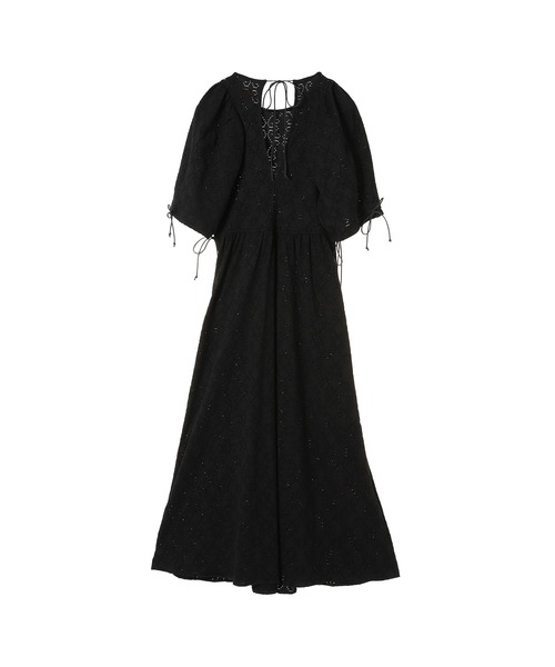 ワンピース FETICO LACE JACQUARD PUFF-SLEEVE DRESS レディース】LACE JACQUARD PUFF-SLEEVE DRESS | FETICO
