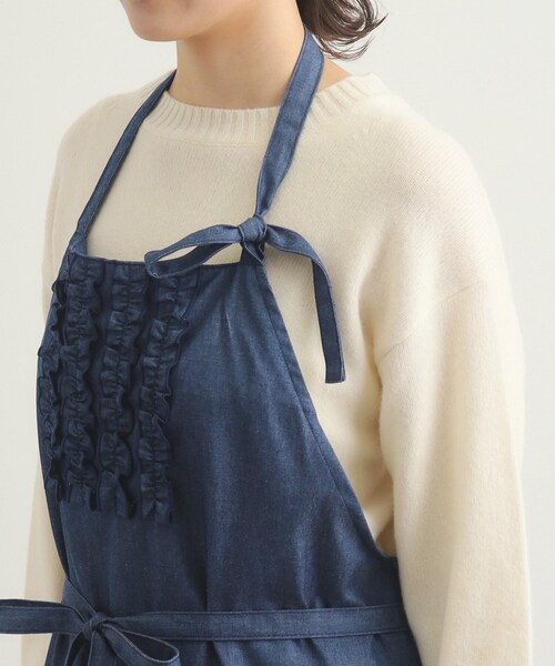 LAURA ASHLEY（ローラアシュレイ） エプロン デニム エプロン