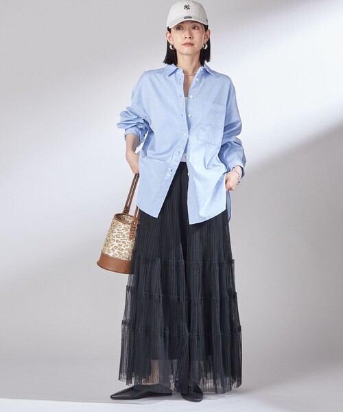 SHIPS（シップス） ブラウス シャツ 「洗濯機可能」ピン オックス 刺繍