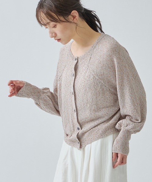 ニット セーター 「WHYTO. / ホワイト」 GLITTER KNIT CARDIGAN レディース