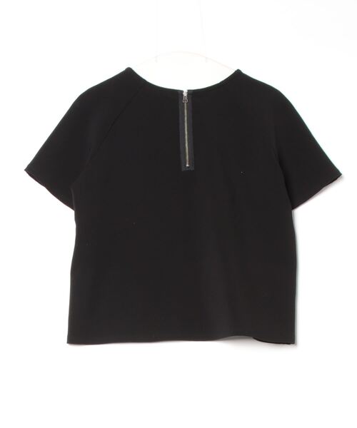 「LANVIN en Bleu」 半袖ブラウス 38 ブラック レディース LANVIN en Bleu 「LANVIN Bleu」 半袖ブラウス 38 ブラック