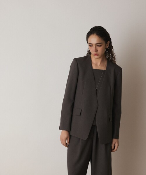 GRACE CONTINENTAL バックシャンノーカラージャケット バックシャンノーカラージャケット / GRACE CONTINENTAL | GRACE