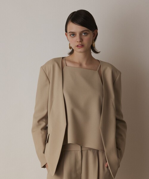 GRACE CONTINENTAL バックシャンノーカラージャケット バックシャンノーカラージャケット / GRACE CONTINENTAL | GRACE