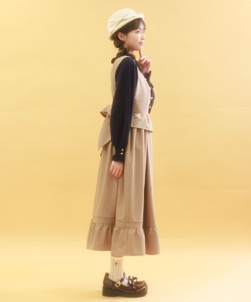 axes femme（アクシーズ ファム） ジャンパースカート W釦ペプラム