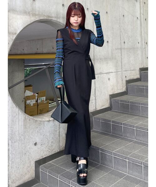 MURUA ジャンパースカート カシュクールマーメイドジャンパー