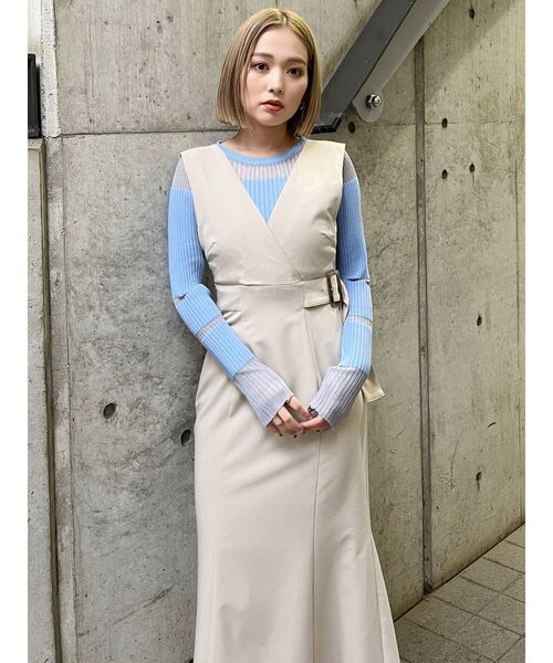 MURUA ジャンパースカート カシュクールマーメイドジャンパー