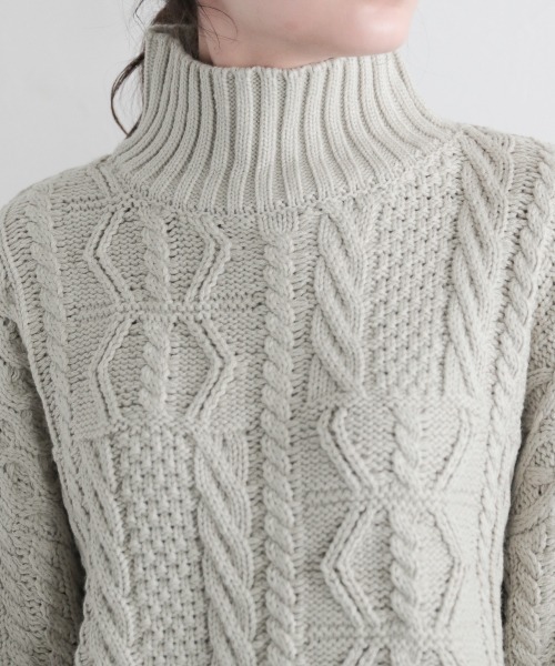 「mysty woman」 長袖ニット FREE ライトグリーン レディース_画像3