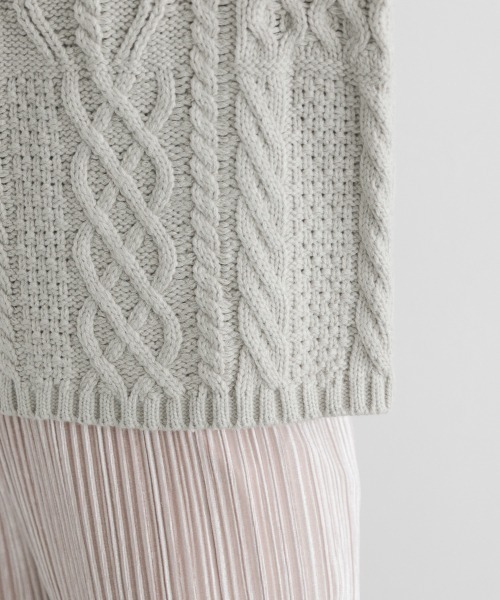 「mysty woman」 長袖ニット FREE ライトグリーン レディース_画像7