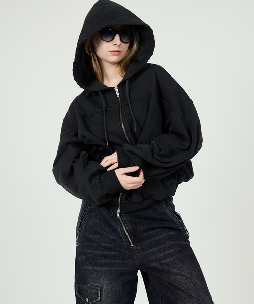 CIASU tシャツ ヴィンテージジップアップパーカー メンズ レディース