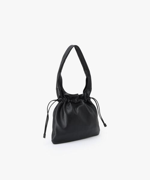 美品✨agnes b アニエスベー レザー丸型ハンドバッグ 黒 保存袋付き agnes b.（アニエスベー） ハンドバッグ レザートートバッグ”Mars